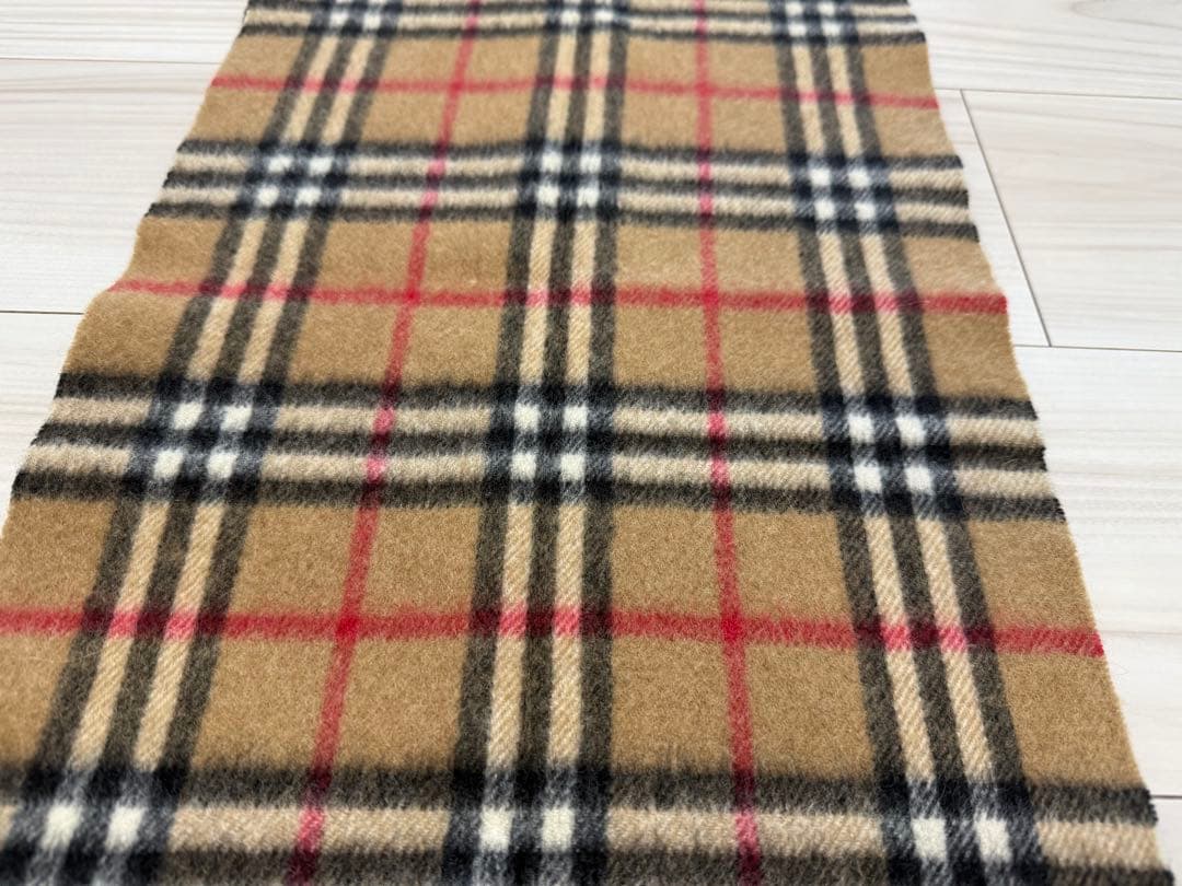 バーバリー　カシミヤ　マフラー　ベージュ　152cm×30cm ノバチェック