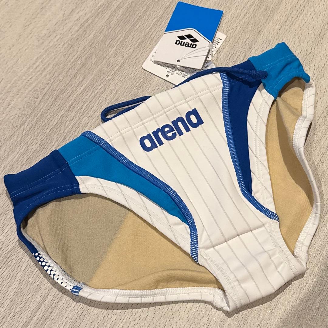 arena 競泳水着 競パン　ホワイト/ブルー M