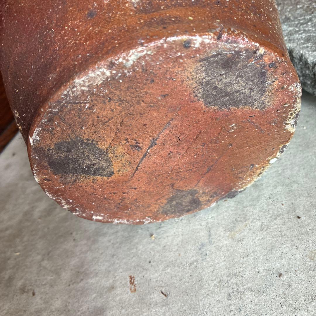 小壺　信楽焼　桧垣紋　伊賀