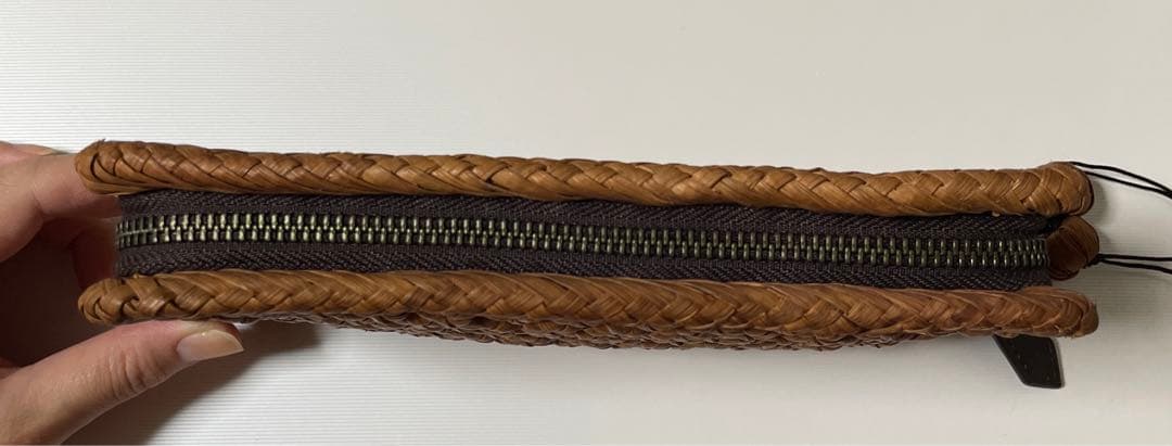 山葡萄　長財布　本革　六角　花結び