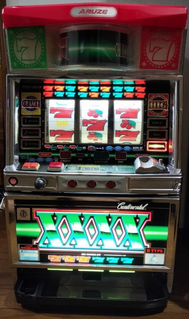 【パチスロ実機】アルゼ★コンチ４X【オートプレイ付不要機付】４号機・希少台