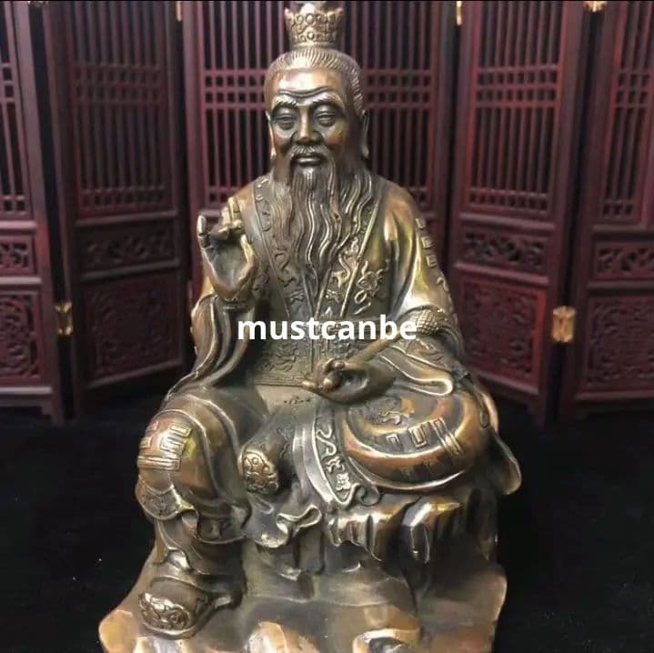 仏教美術 仏像 銅像 道徳天尊銅像 仏堂に奉納します 銅製 銅器