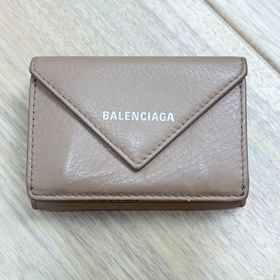 BALENCIAGA ベージュ 三つ折り財布 財布 バレンシアガ