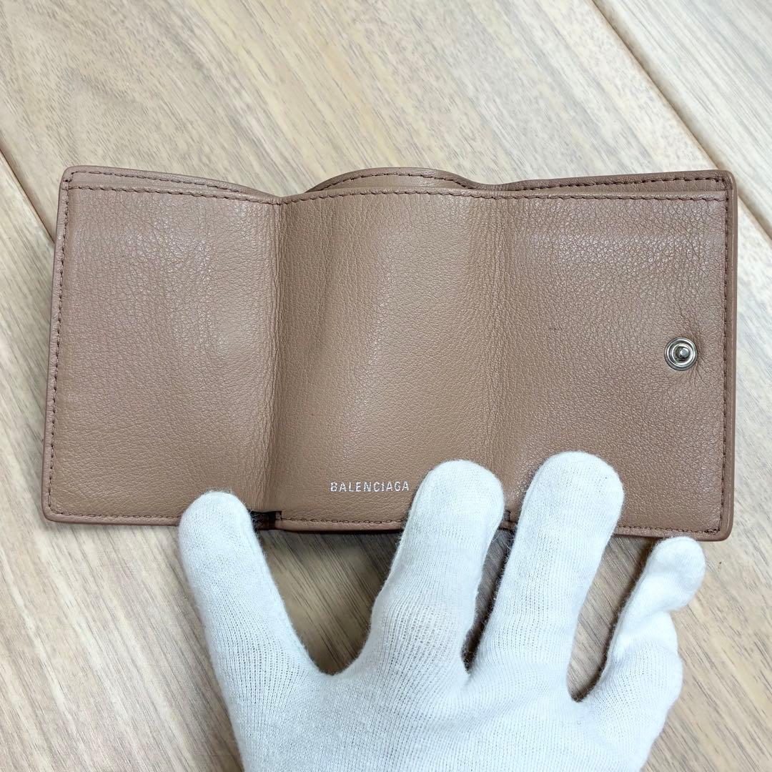 BALENCIAGA ベージュ 三つ折り財布 財布 バレンシアガ