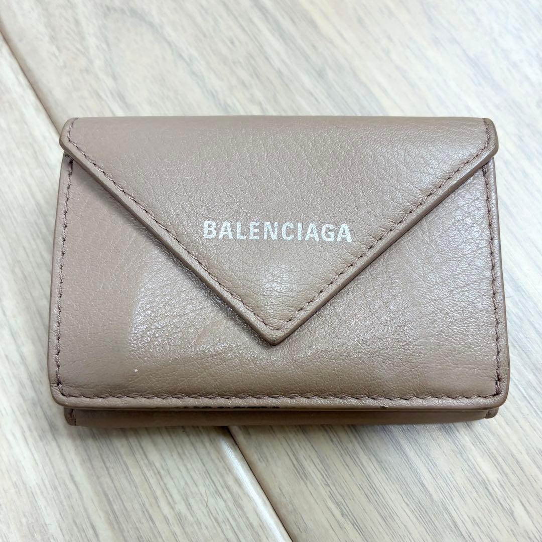 BALENCIAGA ベージュ 三つ折り財布 財布 バレンシアガ