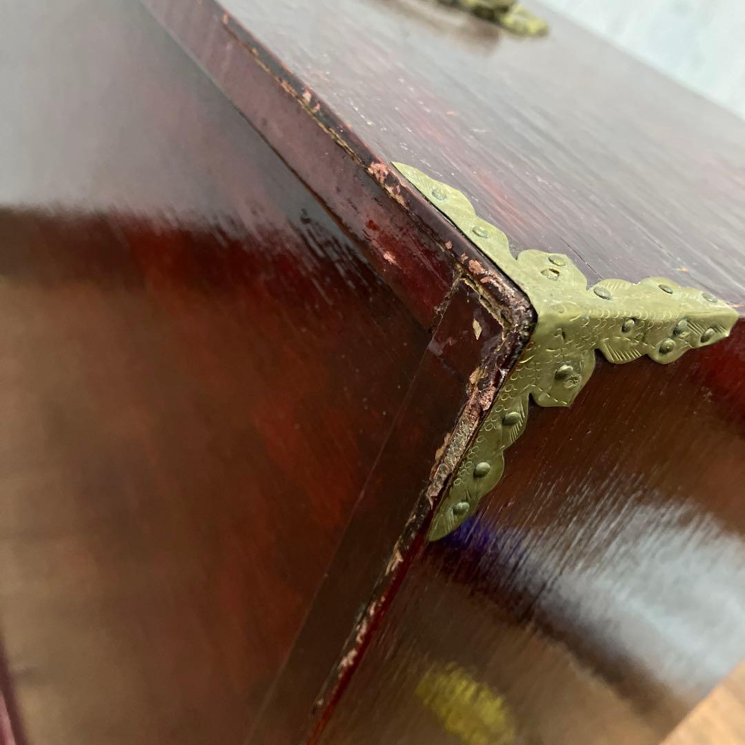 A-3 中国美術 薬箪笥風 小型箪笥 チェスト 抽斗8杯 飾台 道具箱 骨董品