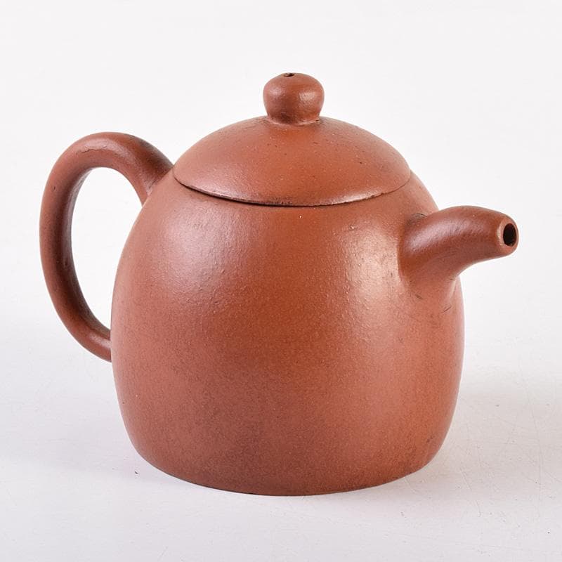 中国　孟臣製　君子之交談如水　紫砂　朱泥　急須　茶壷　C　R7876