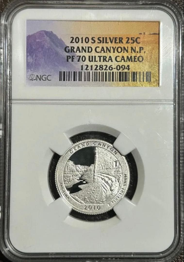 【最高鑑定】2010年銘　アメリカ　25セント銀貨　NGC鑑定　PF70 ③