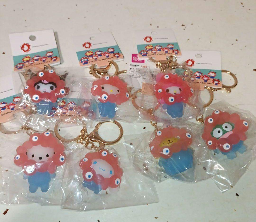 ミャクミャク　サンリオ　クリア　立体マスコット　クリアカラー　キーホルダー