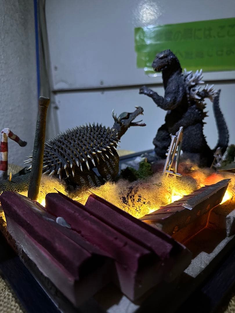 ゴジラの逆襲　レジンキット　決戦ジオラマセット　塗装・完成品