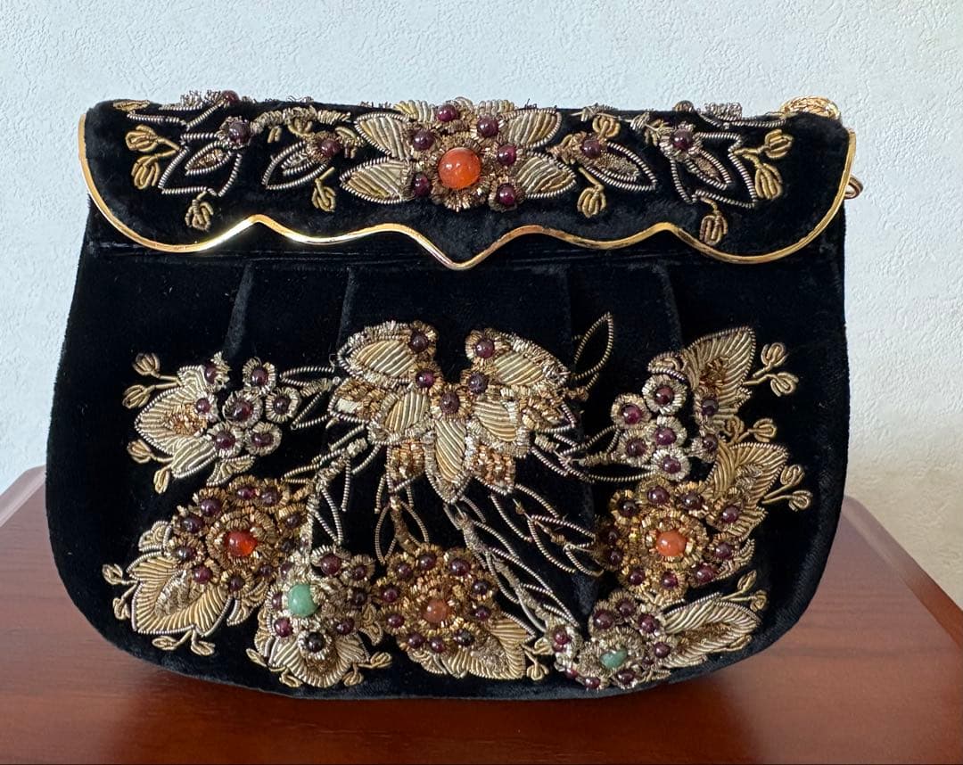 【美品】LUMY はしもと ルミー/ハンドバッグ ビーズバッグ パーティーバック