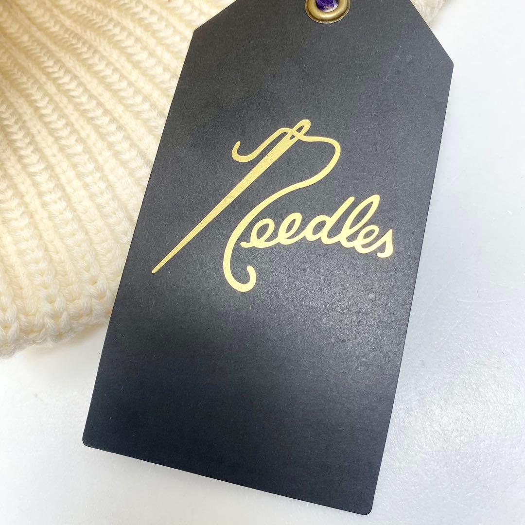 新品 Needles ニードルズ ニット帽 ホワイト クリーム パピヨン タグ