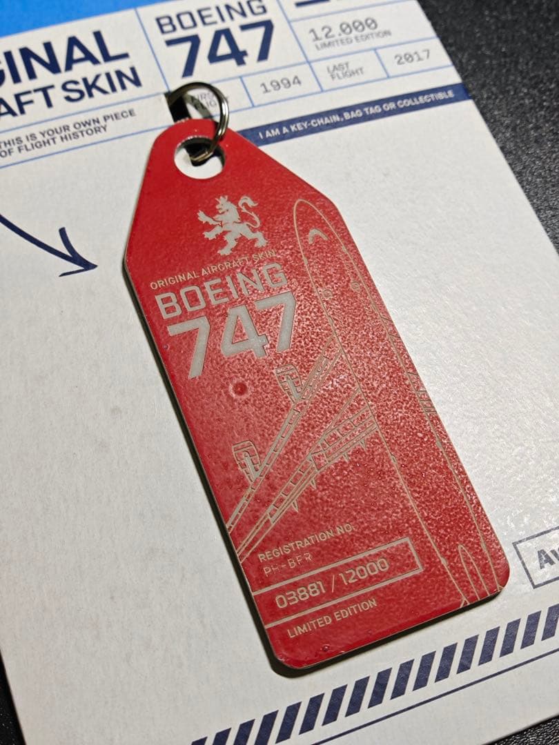 KL 国旗カット B747-400M KLMオランダ航空 Aviationtag