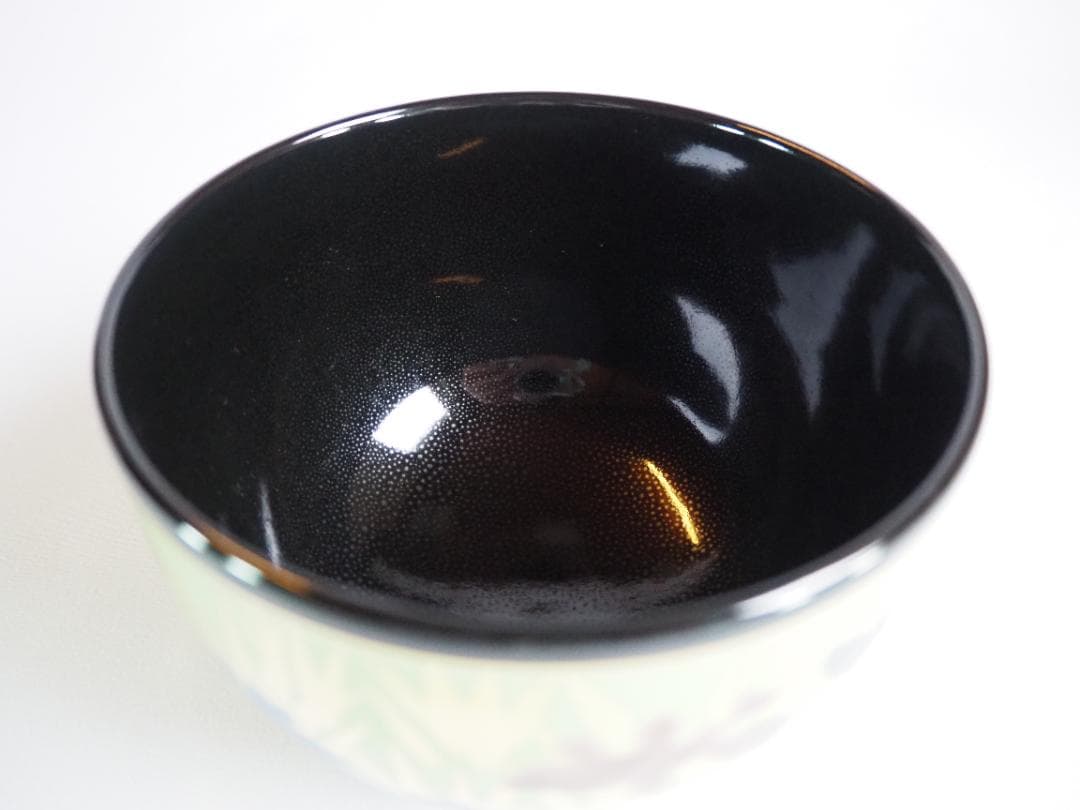 裏千家15世鵬雲斎御書付『八つ橋之図茶碗』7代高橋道八造（共箱）