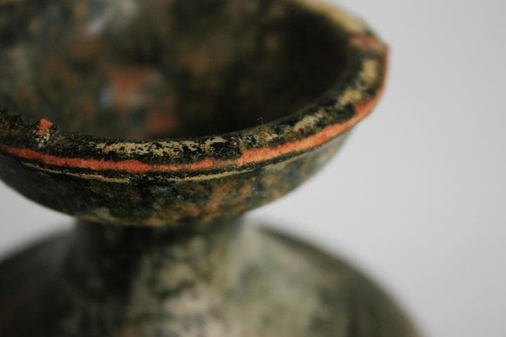 漢 緑釉 壺 銀化 中国美術