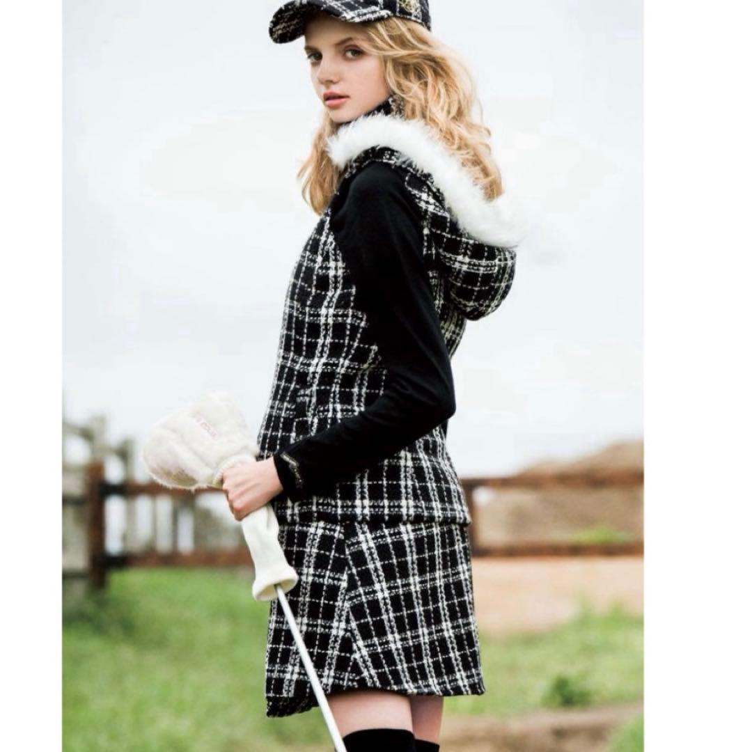 RIENDAGOLF リバーシブルダウンベスト　スカートセットアップゴルフウェア