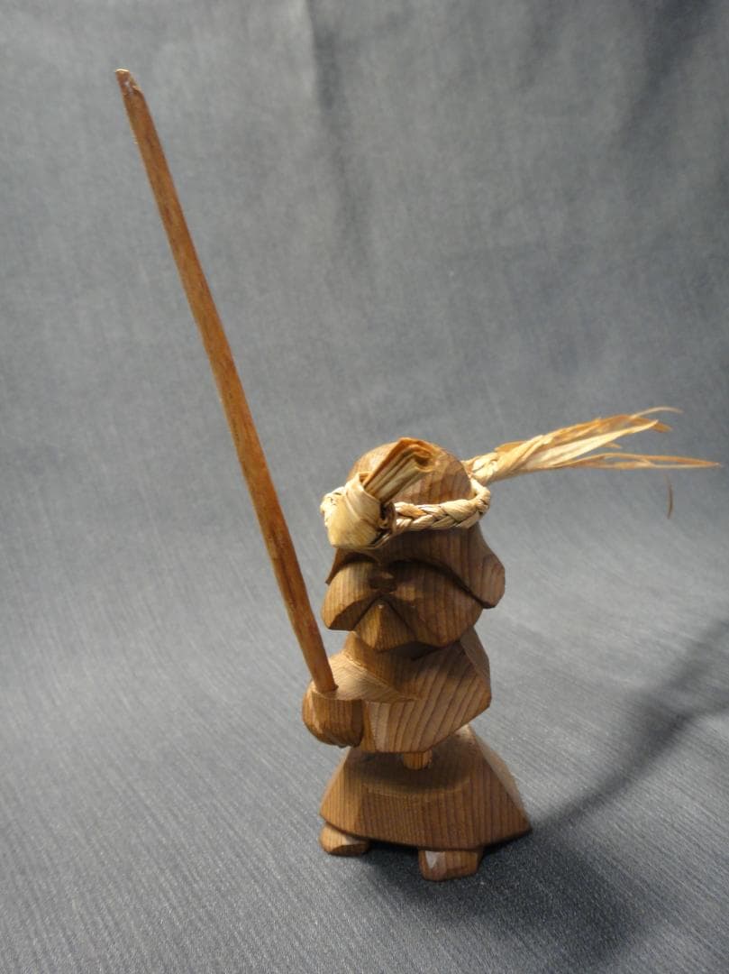 e*n様 希少 藤戸竹喜　ユーカラエカシ　木彫り 彫刻　置物　 アイヌ