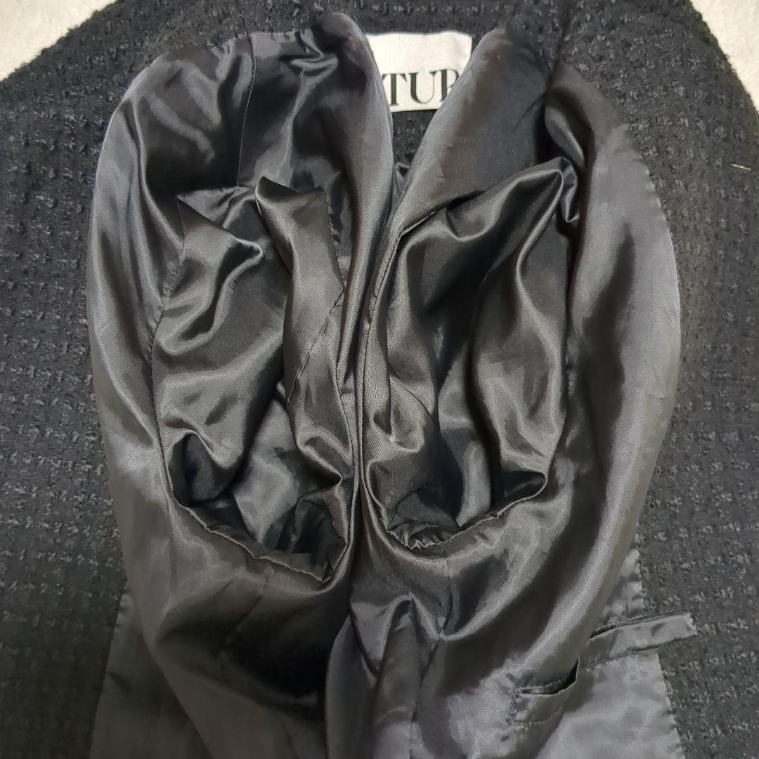 美品　SATUR アーヘン ウール ブレンド カラー ツイード ジャケット　M