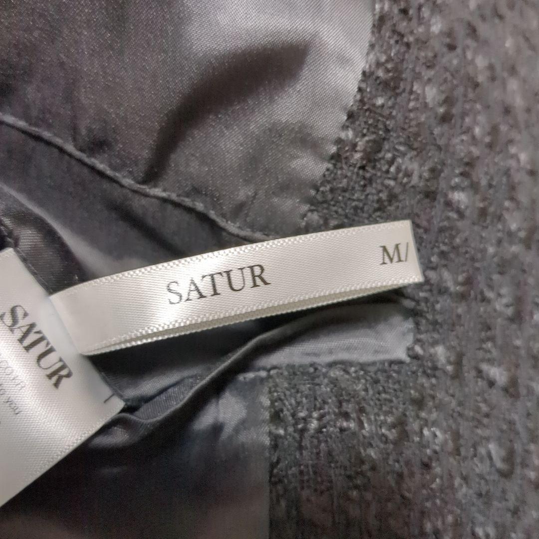 美品　SATUR アーヘン ウール ブレンド カラー ツイード ジャケット　M