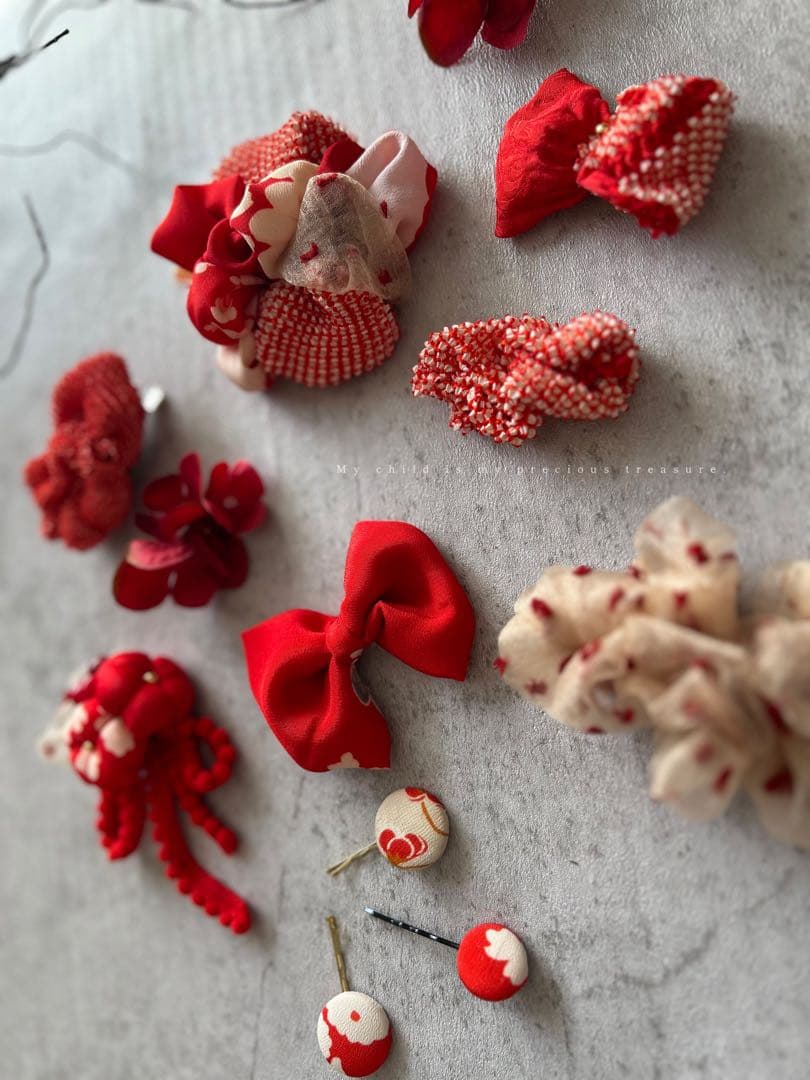 Q*n様 七五三　七五三髪飾り　ヘッドドレス　着物髪飾り　リメイク髪飾り　033