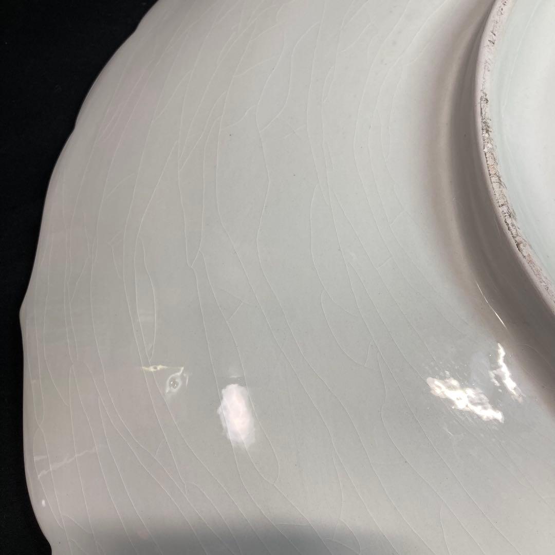 トルコ アバノス産 飾り皿 大皿 陶器 トルコ陶芸 皿立付 直径約55cm