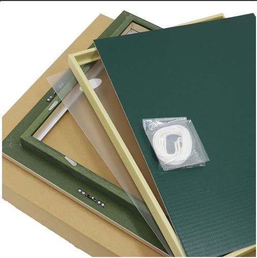 アクリル画　原画　「なの花の咲く丘」額縁付　F4サイズ　キャンバス