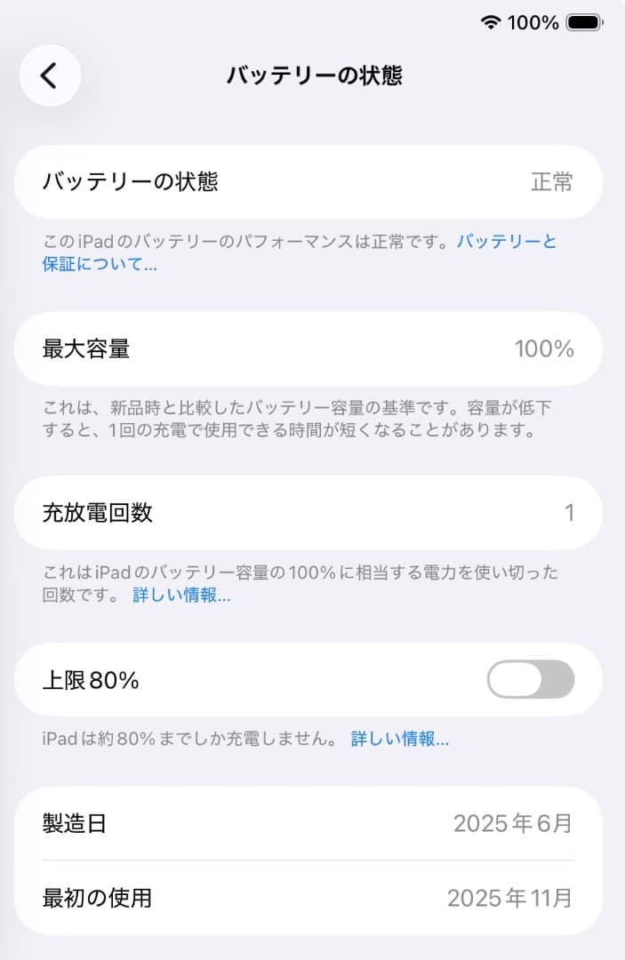 アップル iPad mini (A17pro) Wi-Fi グレイ 128GB