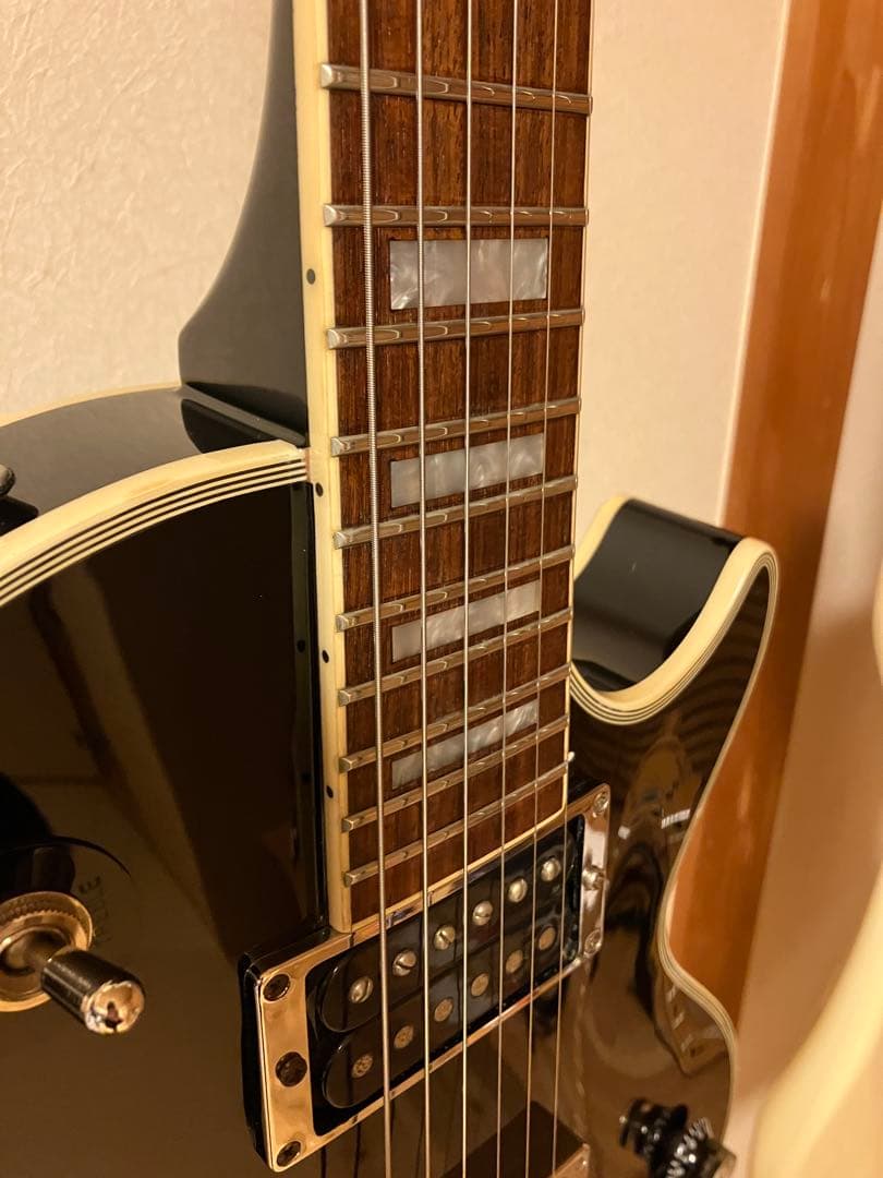 Burny レスポールカスタムタイプ ブラック×シルバー