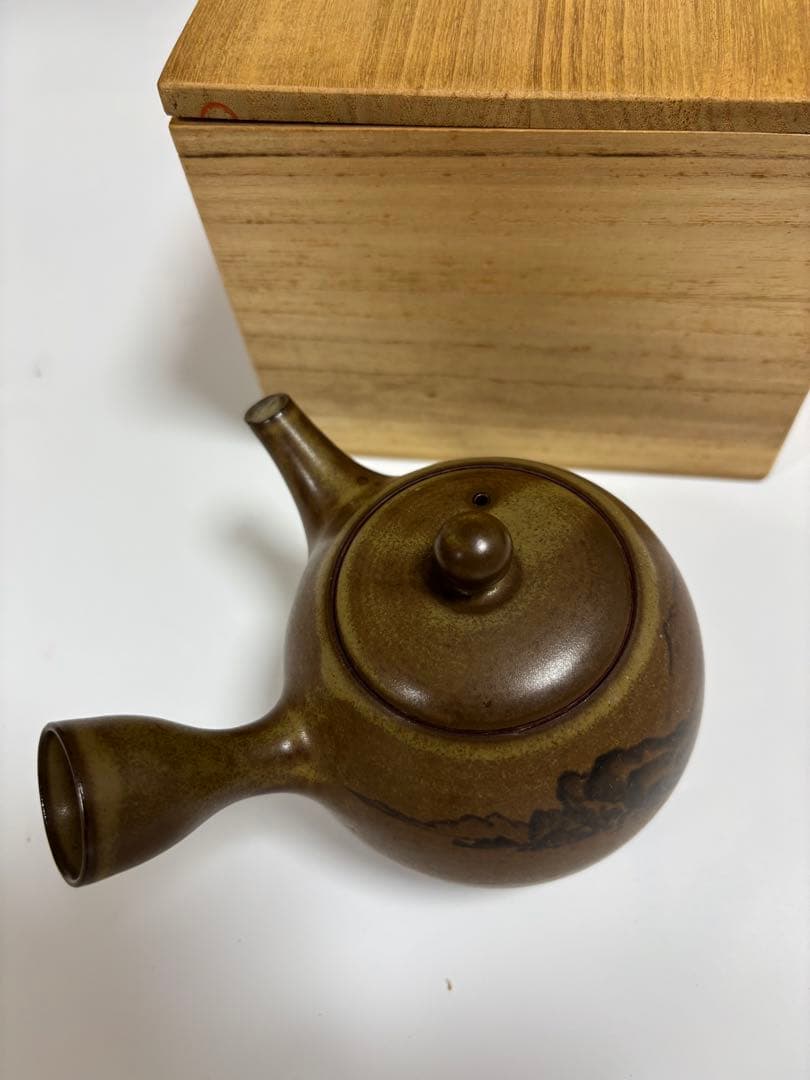 佐渡 無名異焼き 茶器セット湯呑み茶碗 5客 急須 1個 3代目伊藤赤水