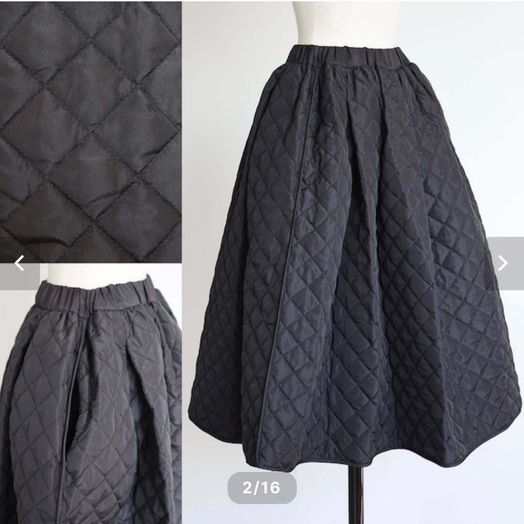 gypsohila ジプソフィア　Quilt Skirt ブラック