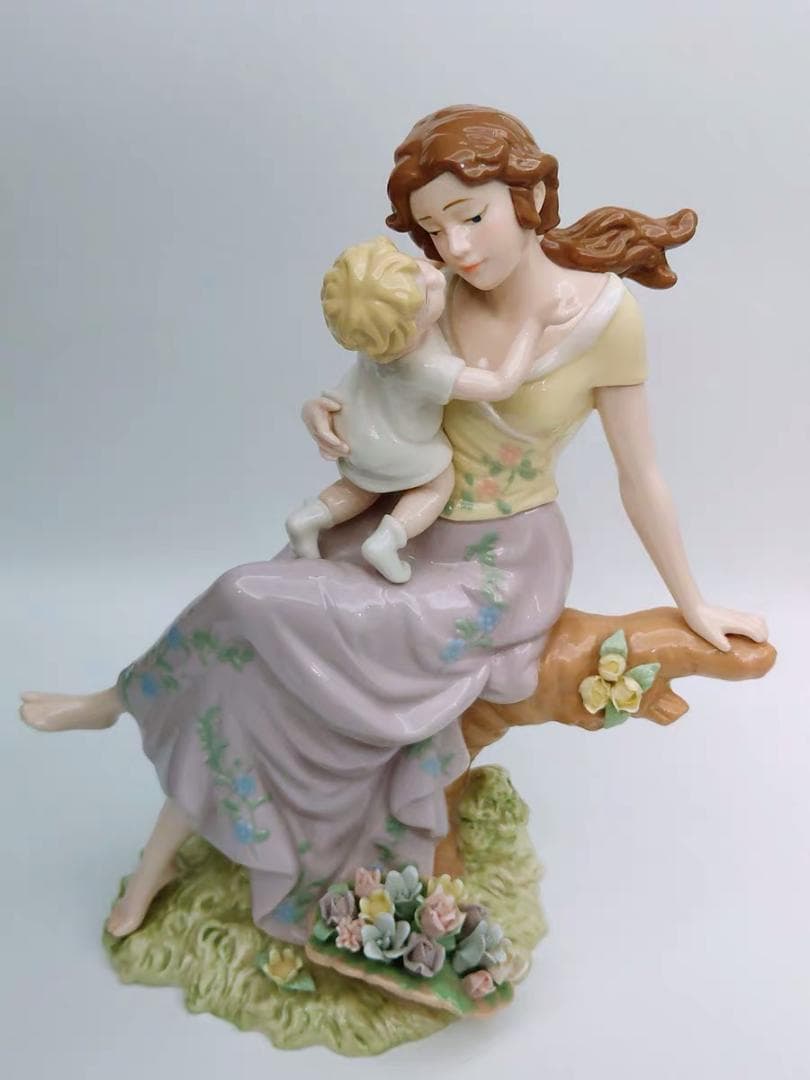 稀少！リヤドロ(LLADRO) 【母子時光】 フィギュリン  陶器  置物