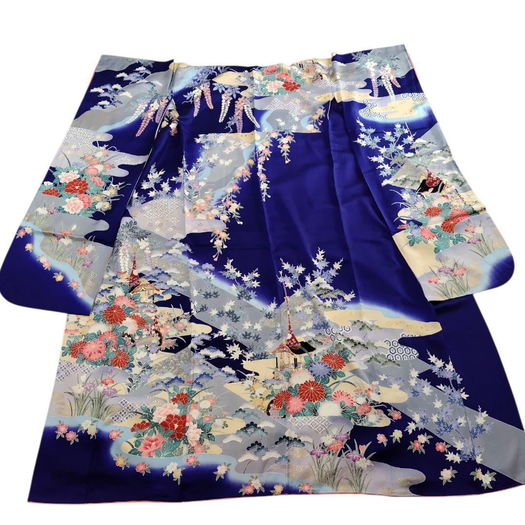 SALE中☆振袖フルセット(7点)・成人式・古典柄・金彩加工・胴裏正絹・高級手縫