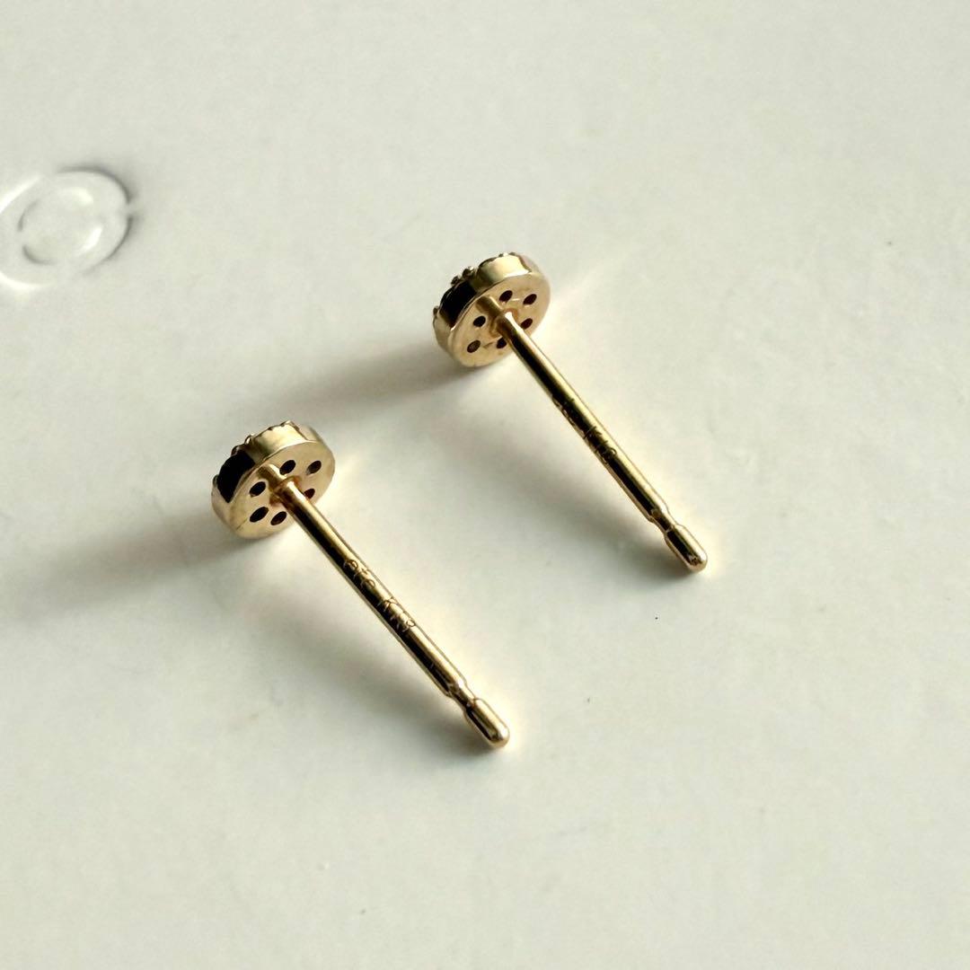 ete エテ K18 ダイヤモンド ピアス パヴェ スタッド イエローゴールド