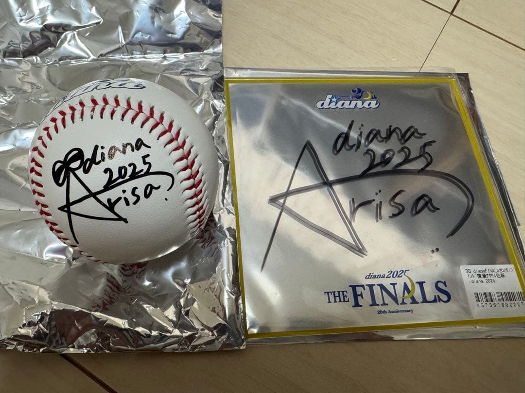 横浜DeNAベイスターズ diana 直筆サインボール　2025 Arisa
