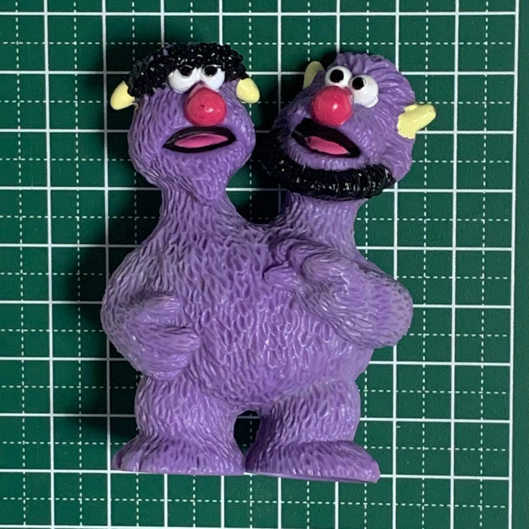 セサミストリート ツーヘッド モンスター PVC フィギュア ヴィンテージ