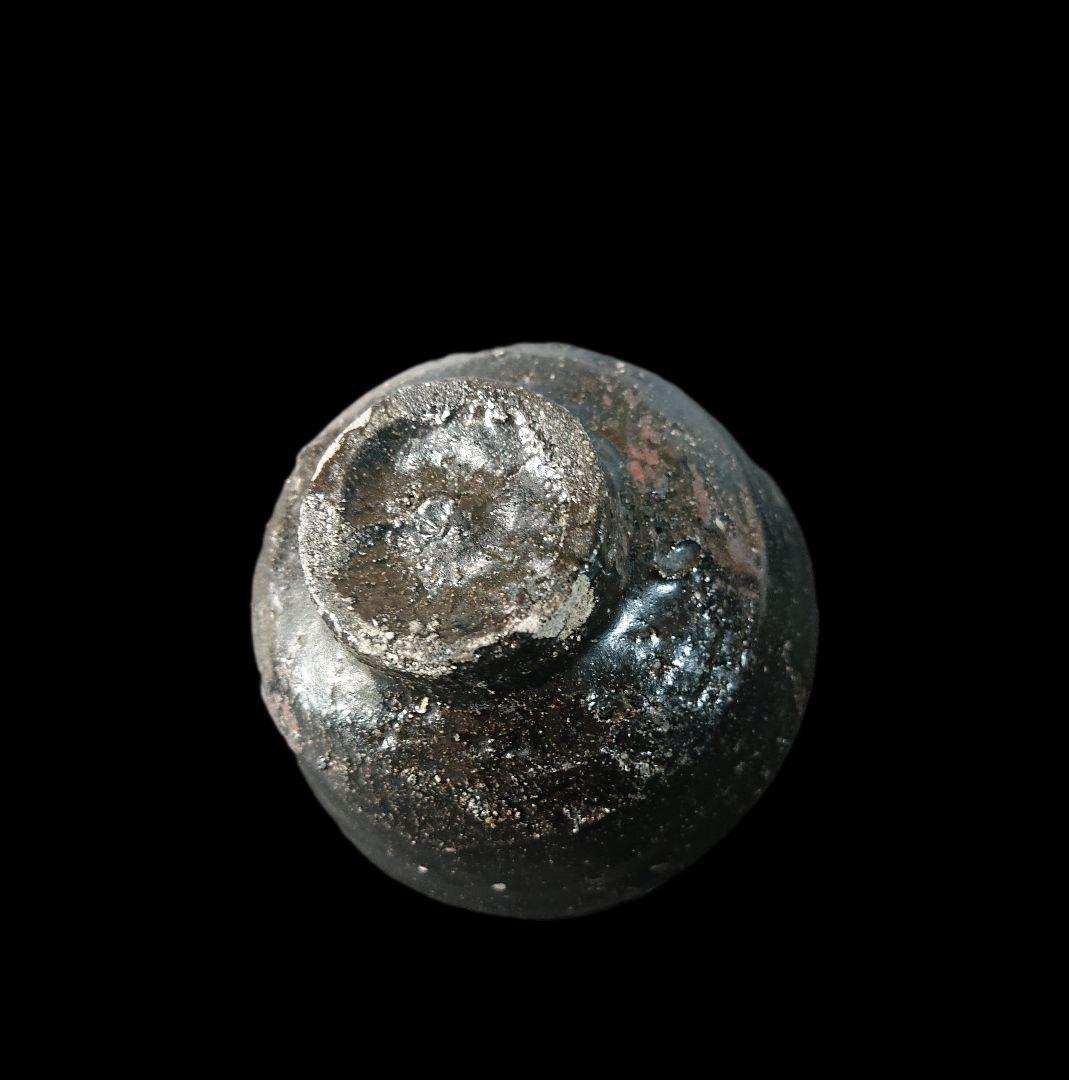 ■唐津焼 丸田宗彦 井戸黒ぐい呑 共箱、共布、栞全揃い 珍品逸品 #ぐい呑み