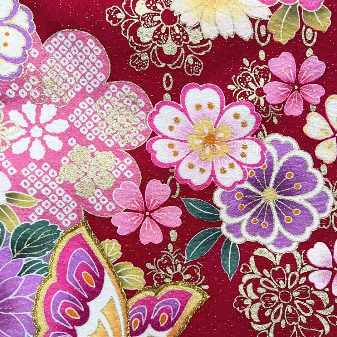 ≪早い者勝ち≫【お得品】 振袖セット 成人式 正絹 花柄 赤 S46 ●