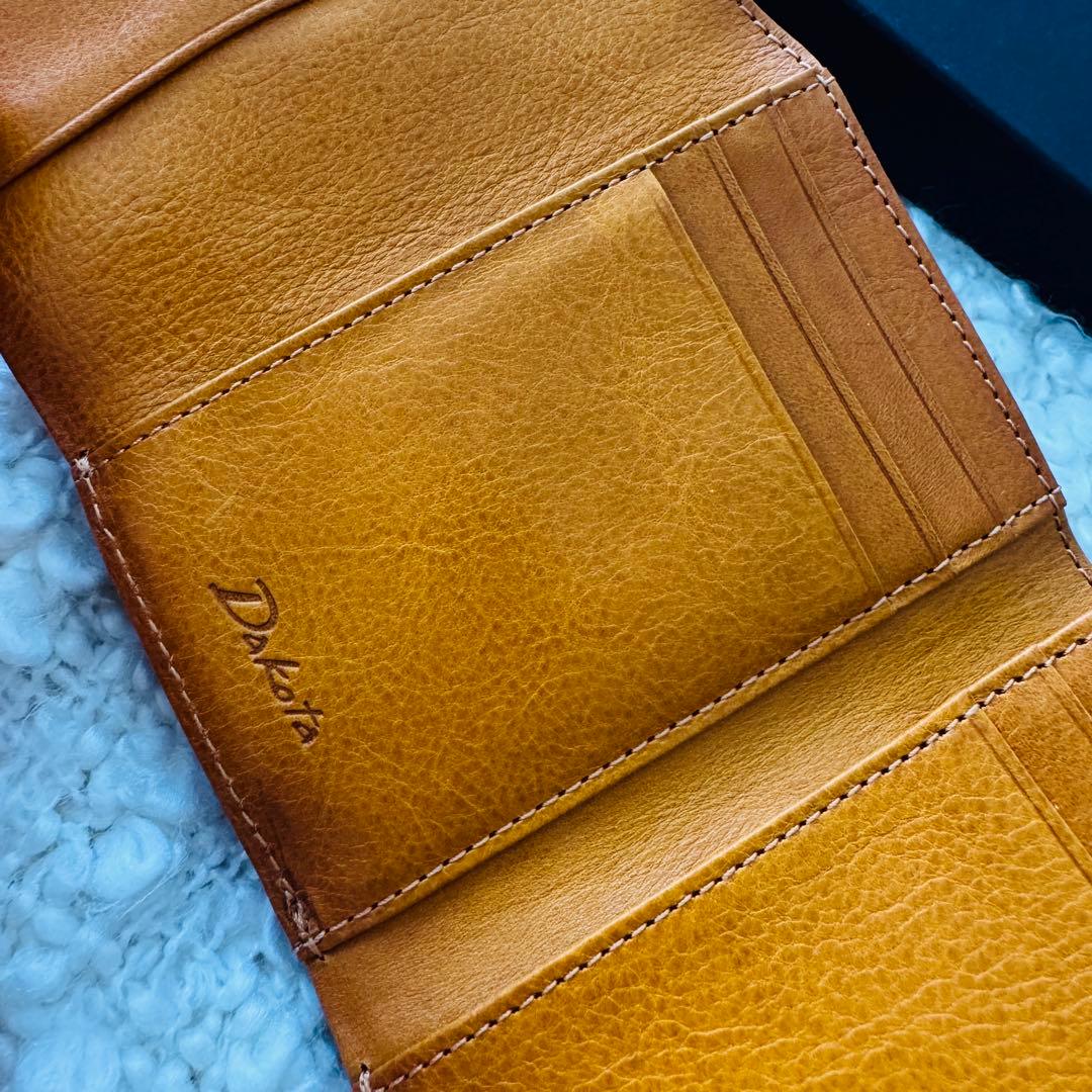 Dakota ダコタ 小銭入れ付き 三つ折り財布 財布 カッシーニ マスタード
