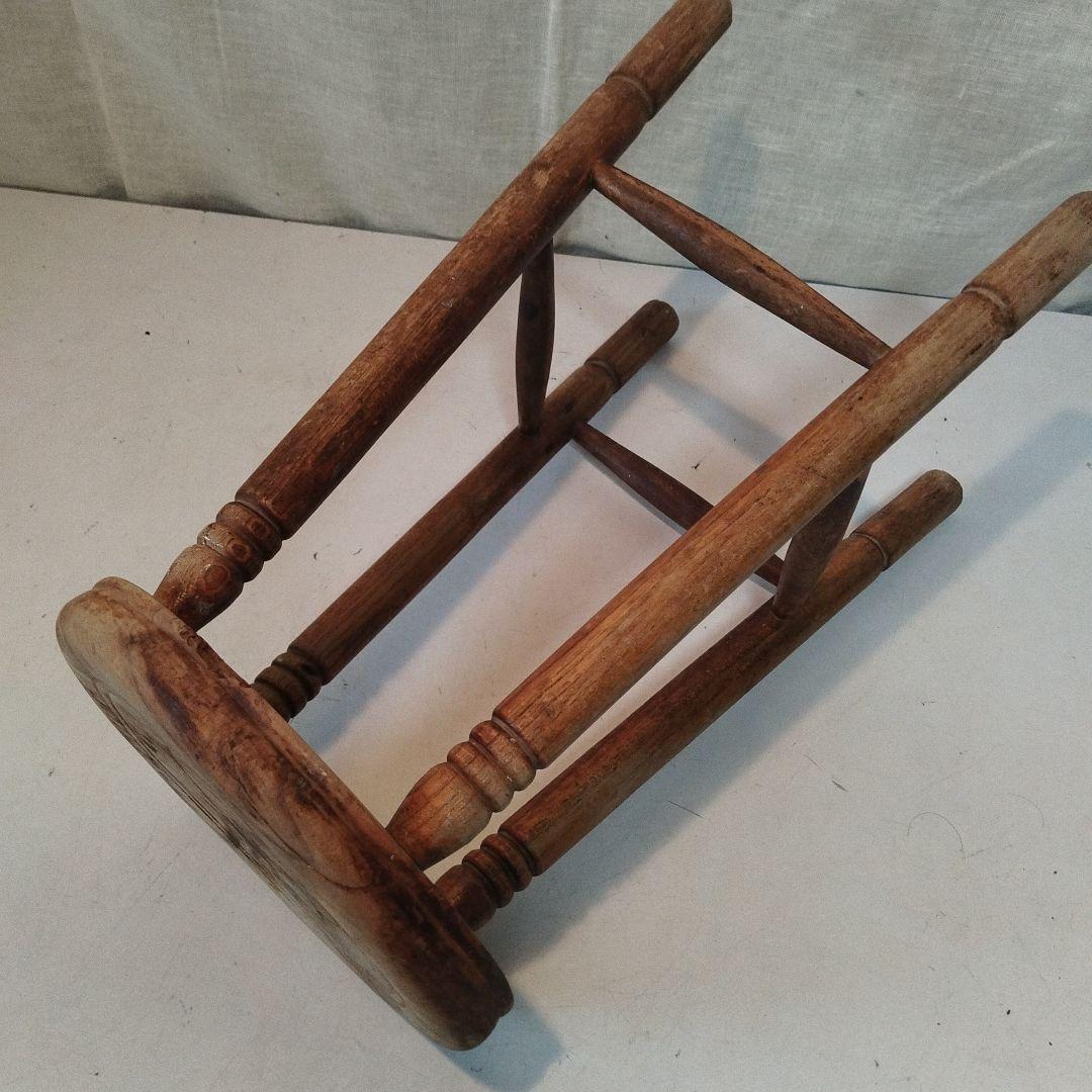 丸椅子　木製　昭和