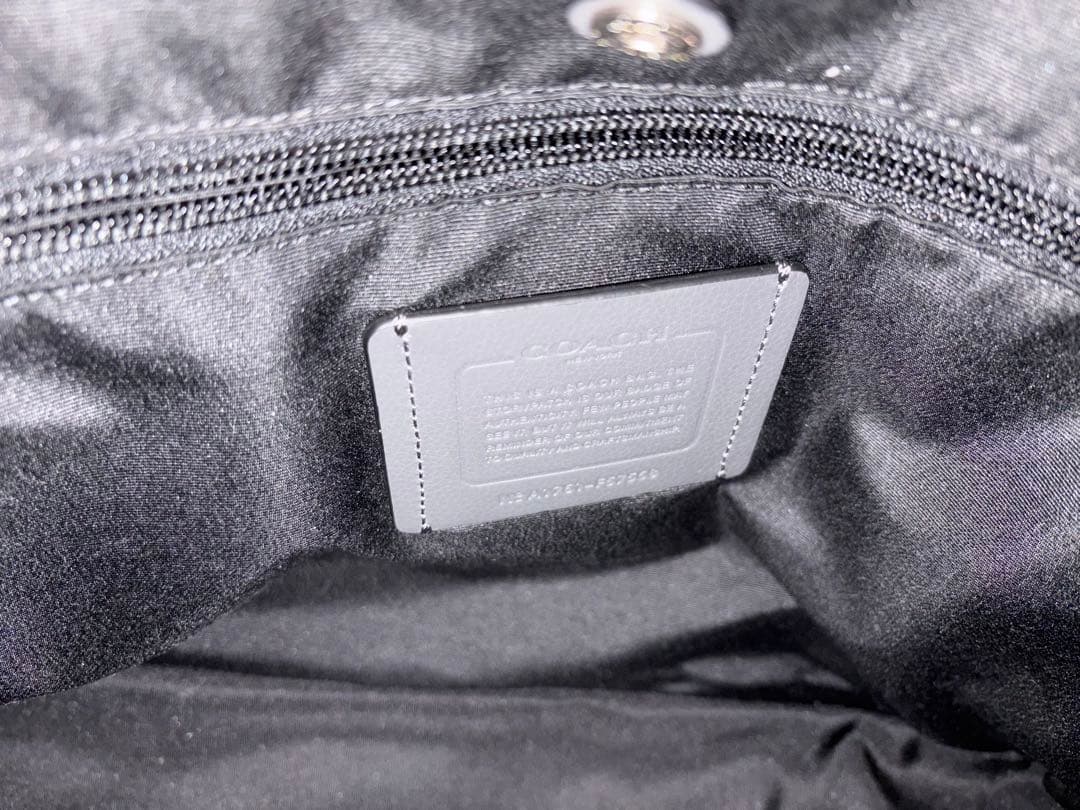 COACH グレー レザートートバッグ