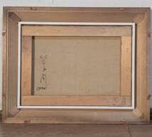 【真作】絵画　油彩4号　山の水辺風景　荒々しい水の流れと自然の息吹　X60