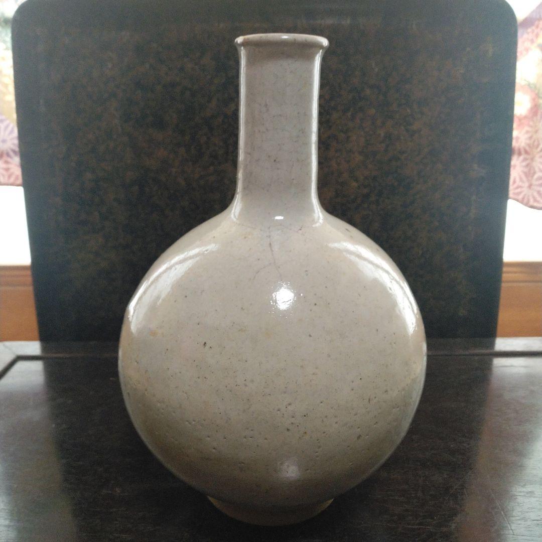 NO293　相馬焼or上野目焼　徳利　糠白釉