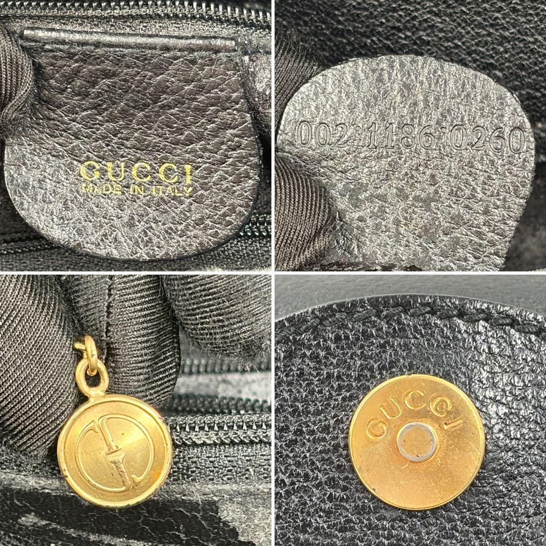 GUCCI ダイアナ バンブー ハンドバッグ トートバッグ ブラック 864