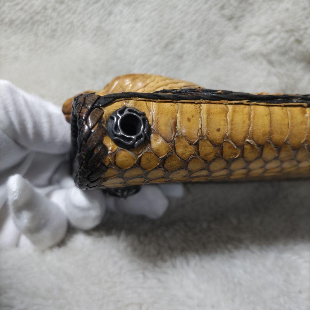 バイカーズウォレット　ライダースウォレット　財布　長財布　蛇革　コブラ　頭