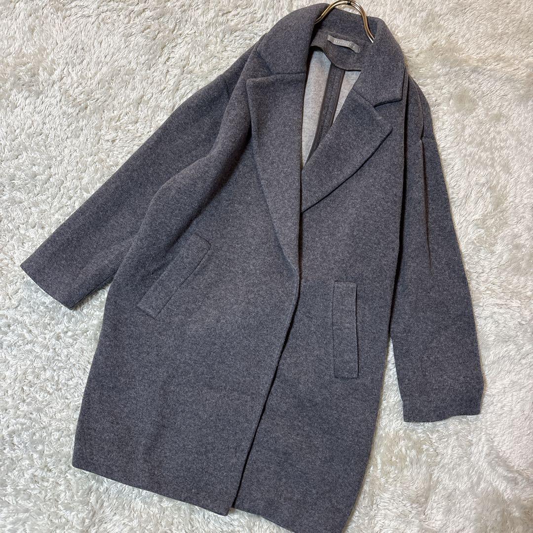 美品＊Theory luxe セオリーリュクス　アルパカ混　ウールコート　グレー