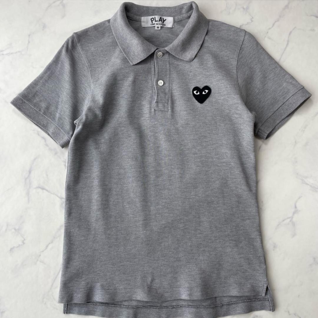 PLAY COMME des GARCONS 半袖ポロシャツ グレー Mサイズ