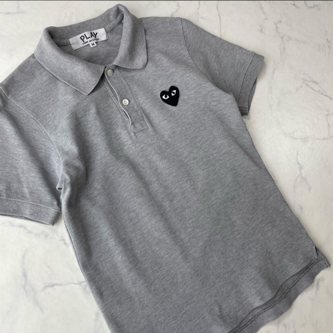 PLAY COMME des GARCONS 半袖ポロシャツ グレー Mサイズ