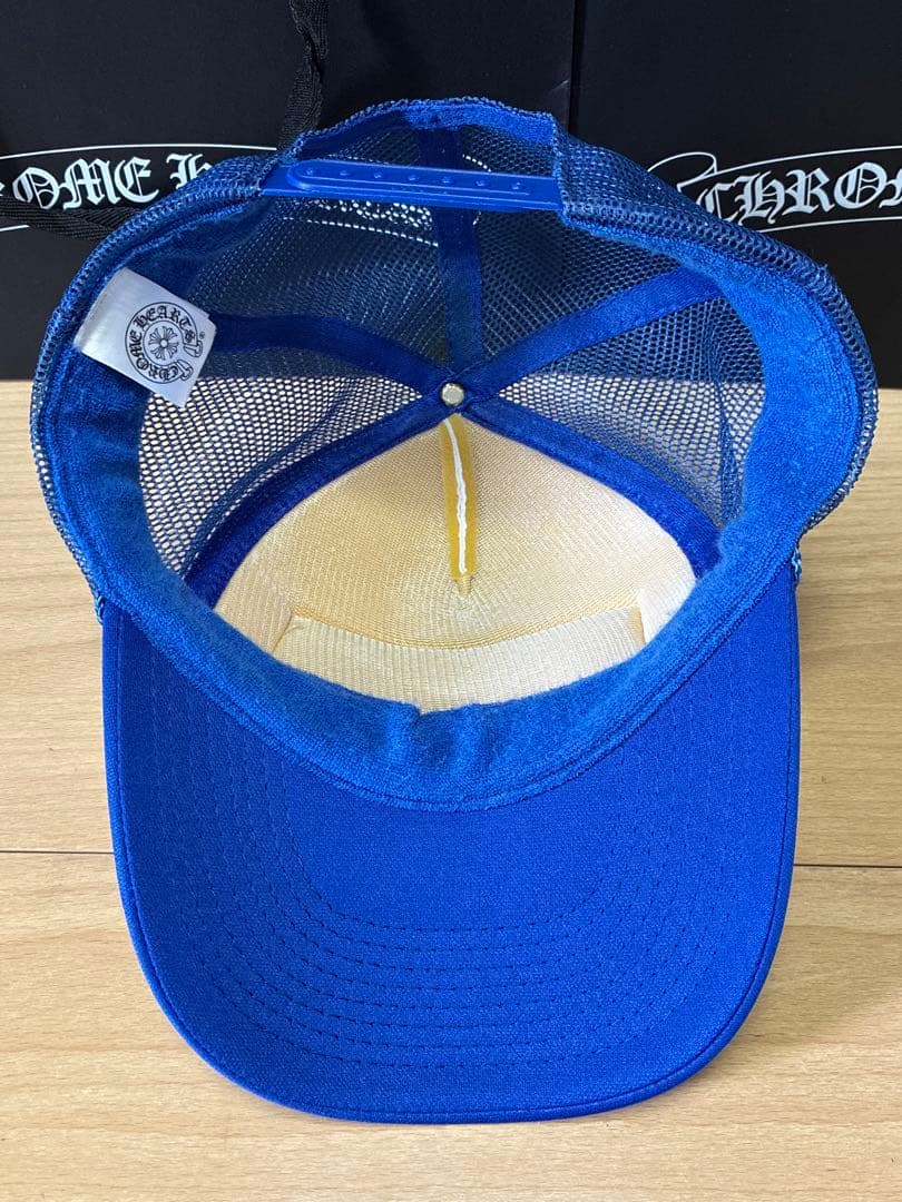 クロムハーツ FUCK トラッカー メッシュ キャップ 青 白