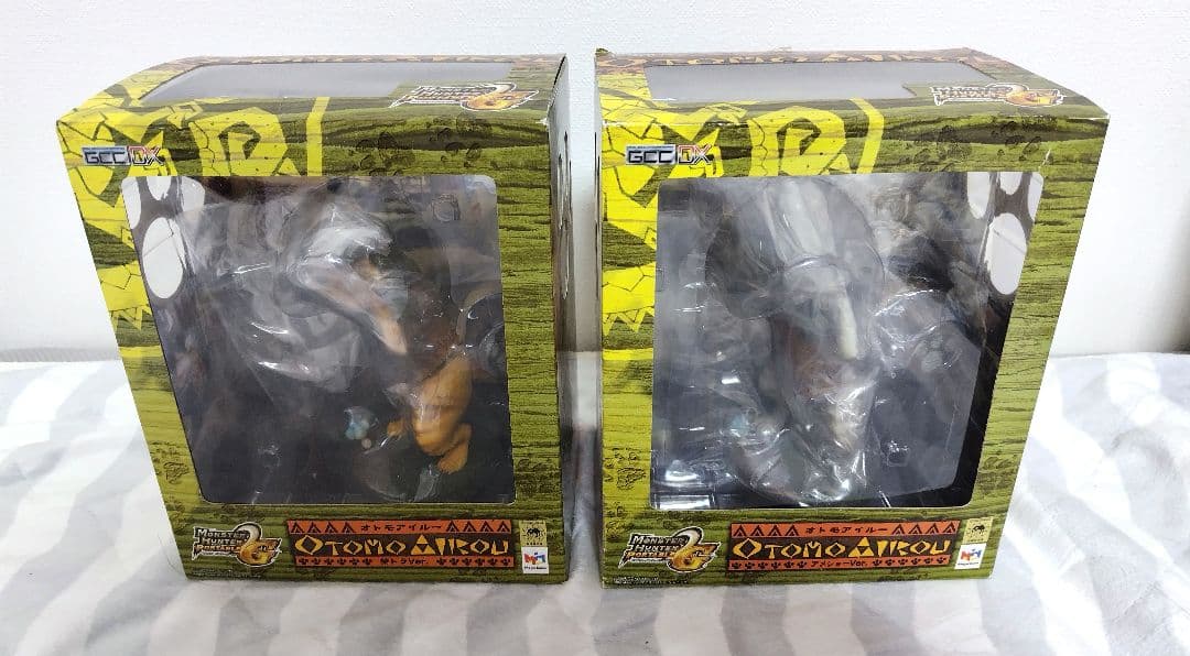 モンスターハンター2G　オトモアイルー　フィギュア　アメショー　茶トラ　セット