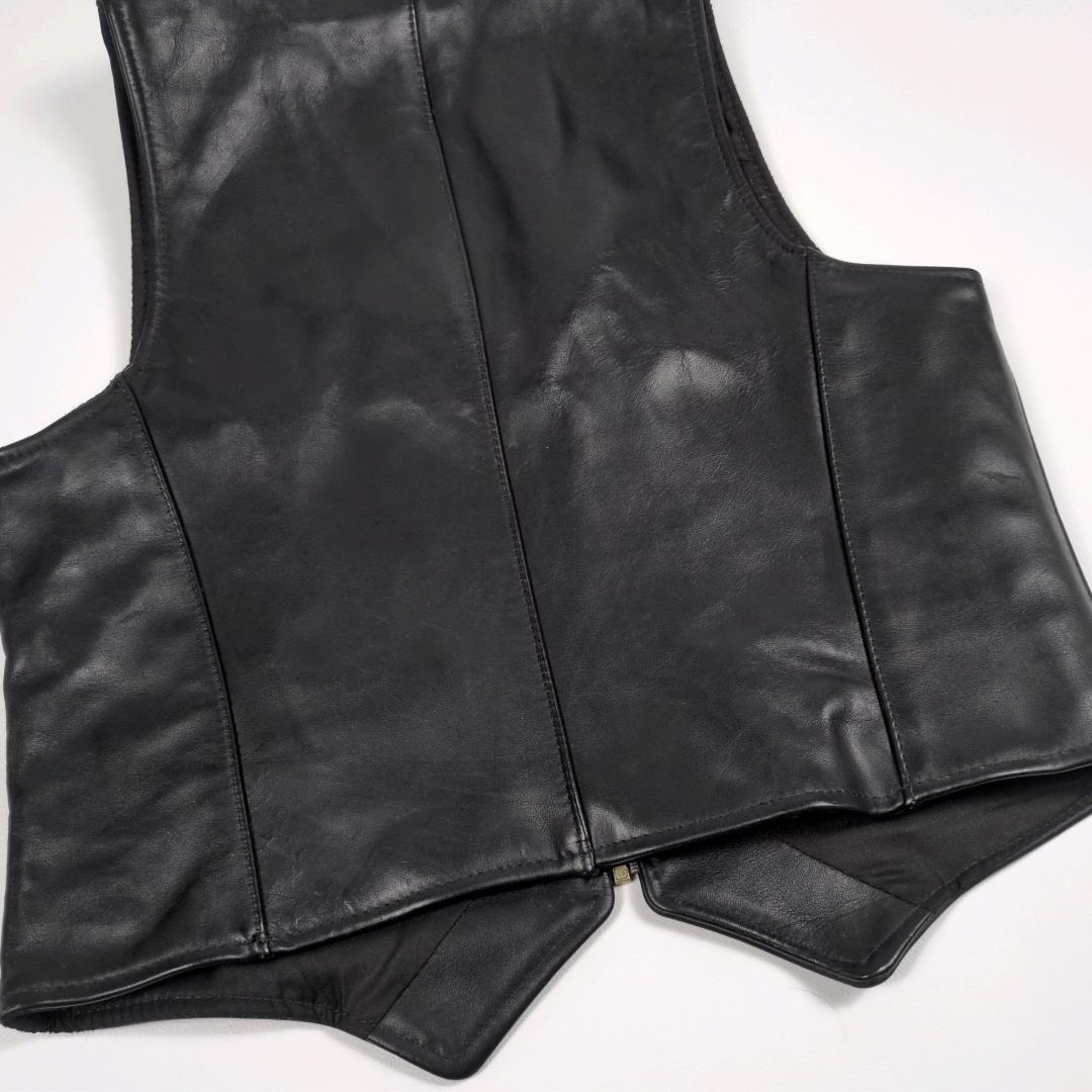 VANSON バンソン 42 XL レザー ベスト BLACK ライダース